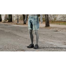 3D model Men's Shorts with Sneakers 1